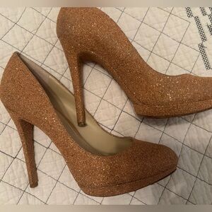Brian Atwood Fredrique Bronze glitter pumps 9